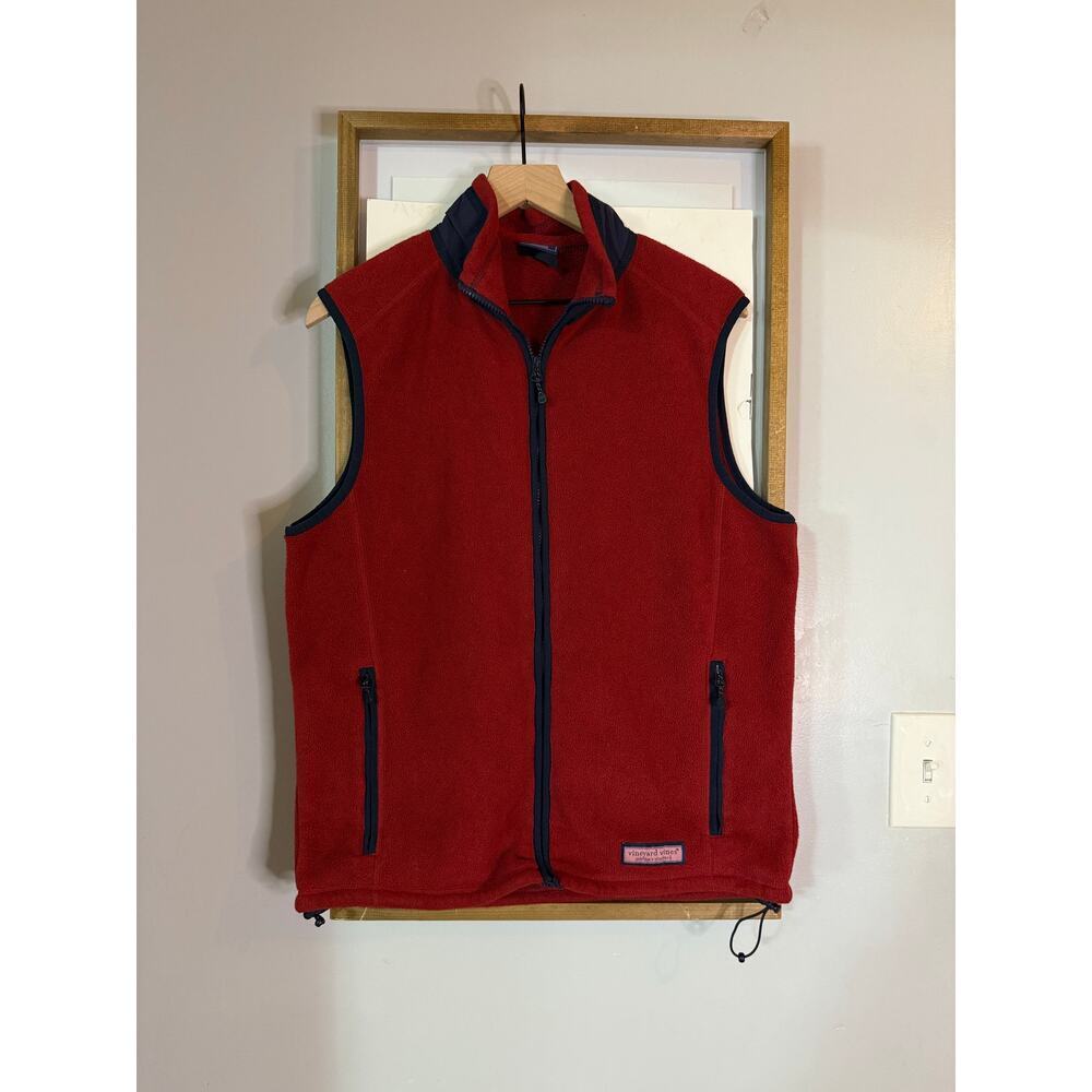 Vineyard Vines men’s red soft fleece full zip
Vest men’s size small - Picture 1 of 7